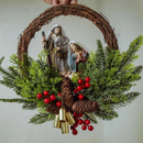 Guirlanda Presépio Sagrada Família em Resina – 40cm