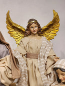 Presépio em Resina com Tecido Natural • 11 Peças • 40cm